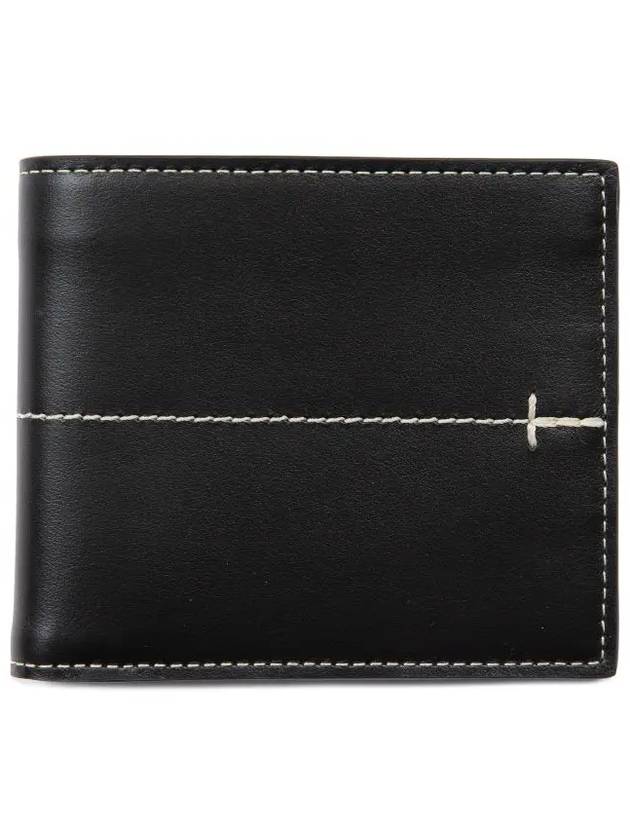 Center Stitch Halfwallet Black - TOD'S - BALAAN.