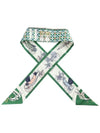 Les Voitures Nouvelles Twilly Scarf Green - HERMES - BALAAN 3