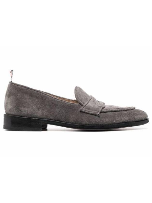 Men's Varsity Suede Loafers Grey - THOM BROWNE - BALAAN 2