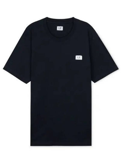 Logo Cotton Short Sleeve T-Shirt Navy - CP COMPANY - BALAAN 2