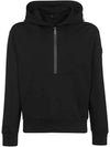 logo patch half-zip hoodie black - MONCLER - BALAAN 2