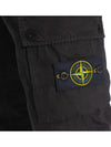 Men's Wappen Patch Cargo Track Pants Black - STONE ISLAND - BALAAN 5