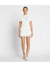Tech Twill Pleated Tennis Skirt Evergreen White - TORY BURCH - BALAAN 3