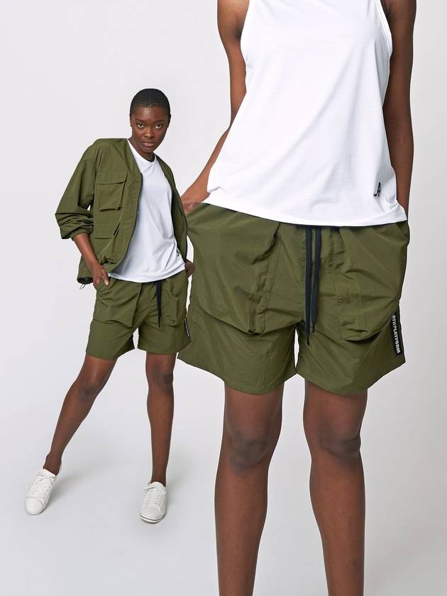 Volume Pocket Running Shorts Khaki - ATHPLATFORM - BALAAN 3