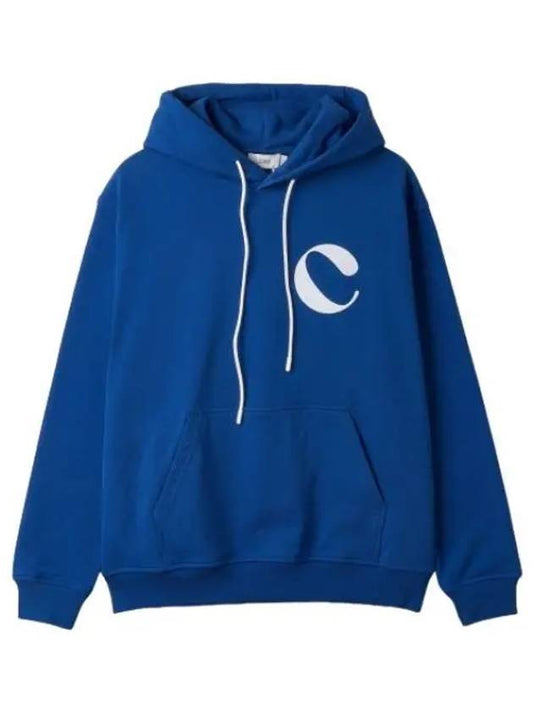 Logo Print Hooded Royal Azure Hoodie T Shirt - CLOSED - BALAAN 1