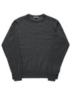 A24SP02FG DARK GRAY Kid Mohair Sheer P O Men's Knit - AURALEE - BALAAN 2