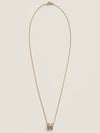 Mini Pop H Pendant Necklace Gold Marron Glace - HERMES - BALAAN 3