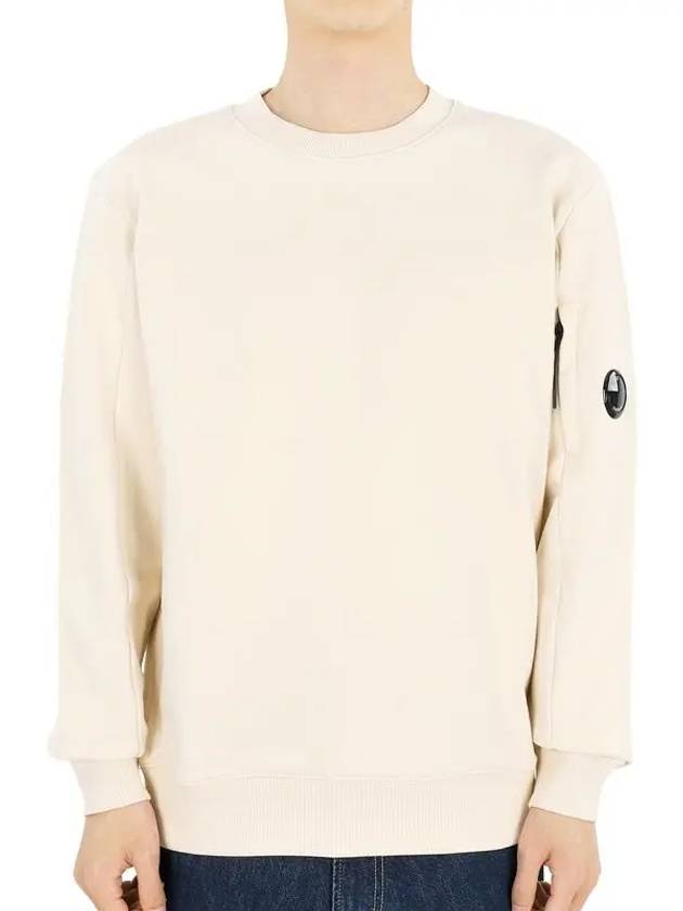 Diagonal Raised Fleece Sweatshirt Beige - CP COMPANY - BALAAN 2