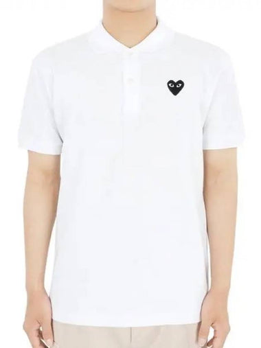 Men s Black Heart Waffen PK Short Sleeve White P1 T066 1120117 - COMME DES GARCONS - BALAAN 1