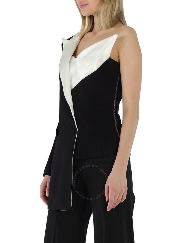 Balmain Ladies Asymmetric One-shoulder Blazer, Brand Size 36 (US Size 2) - BALMAIN - BALAAN 3