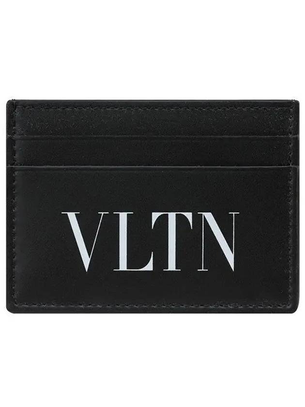 24SS 4Y2P0T83 LVN 0NI VLTN Logo Card Wallet Black　 998292 - VALENTINO - BALAAN 1