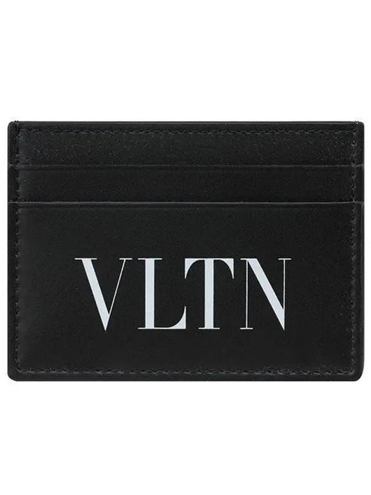 24SS 4Y2P0T83 LVN 0NI VLTN Logo Card Wallet Black　 998292 - VALENTINO - BALAAN 1