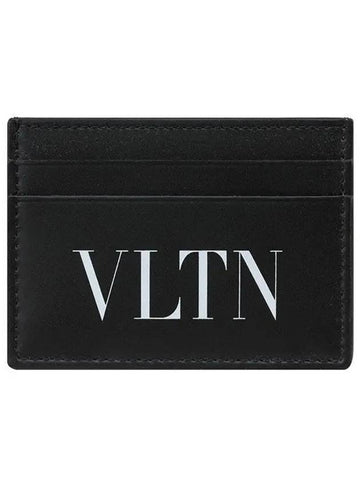 24SS 4Y2P0T83 LVN 0NI VLTN Logo Card Wallet Black 998289 - VALENTINO - BALAAN 1