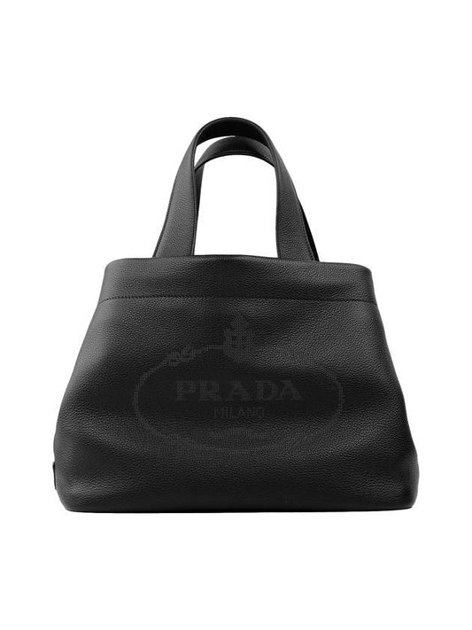 leather tote bag black - PRADA - BALAAN.