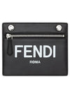 Peekaboo Pocket Clutch Bag Black - FENDI - BALAAN 1