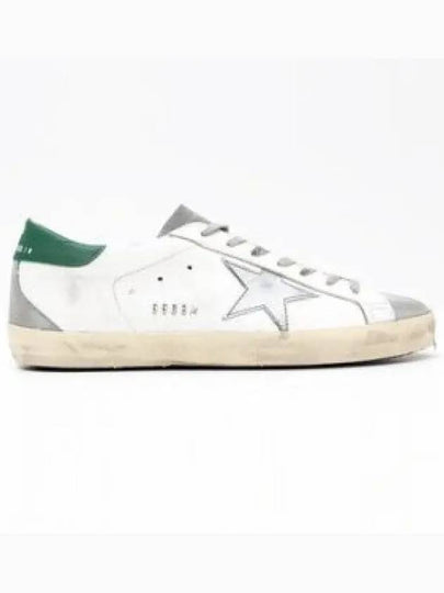 Superstar Green Heel Tab Leather Sneakers White - GOLDEN GOOSE - BALAAN 2