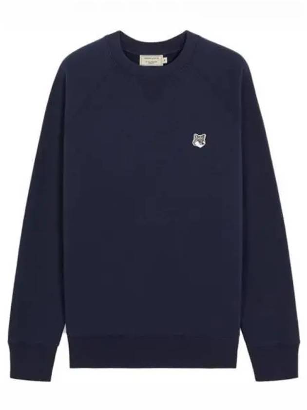 GM00333KM0002 NA Gray Fox Patch Sweatshirt Navy TJ 270058 - MAISON KITSUNE - BALAAN 1