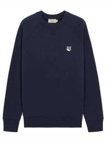 GM00333KM0002 NA Gray Fox Patch Sweatshirt Navy TJ 271095 - MAISON KITSUNE - BALAAN 1