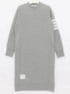 Classic Loopback 4-Bar Sweater Midi Dress Light Grey - THOM BROWNE - BALAAN 3