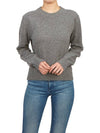 Heart Logo Cashmere Knit Top Grey - AMI - BALAAN 5