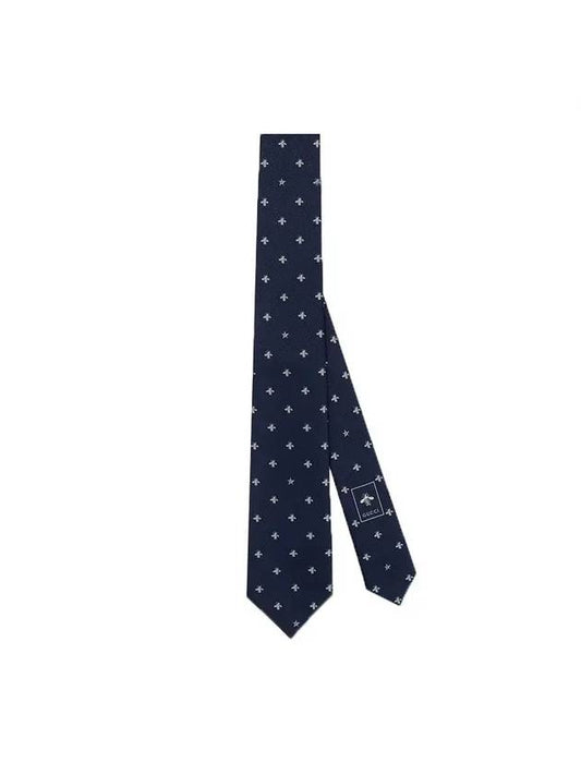 Bee Silk Tie Navy - GUCCI - BALAAN 1