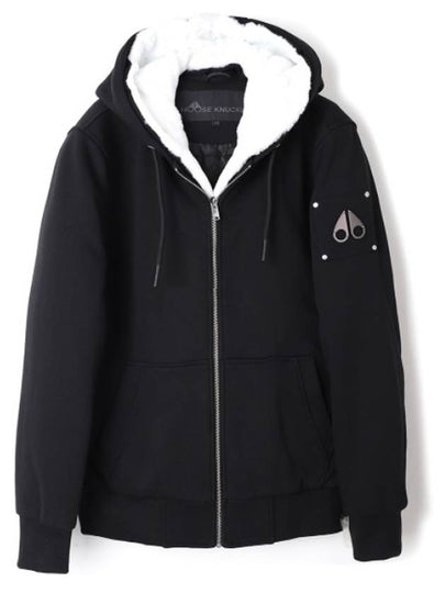 Classic Bunny Zip Up Hoodie White Lining Black - MOOSE KNUCKLES - BALAAN 2