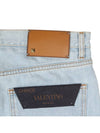 Men's Slim Chino Denim Jeans Light Blue - VALENTINO - BALAAN.