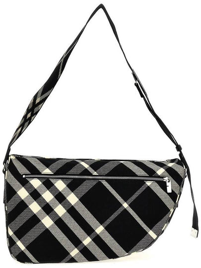 Shield Check Large Messenger Bag Black - BURBERRY - BALAAN 2