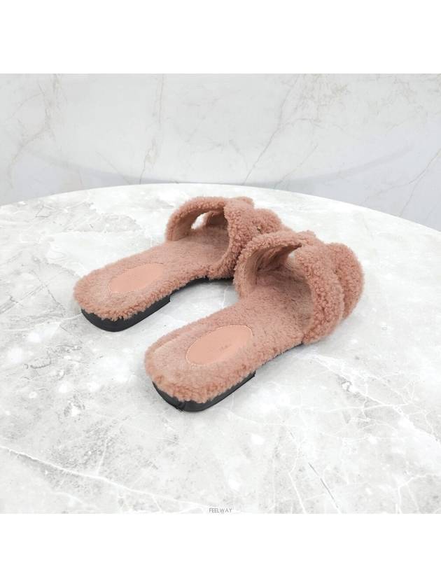 Lux You 37 Shearling Oran Sandal Slippers - HERMES - BALAAN 5