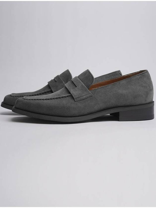 Eaton suede penny loafer gray - FLAP'F - BALAAN 2