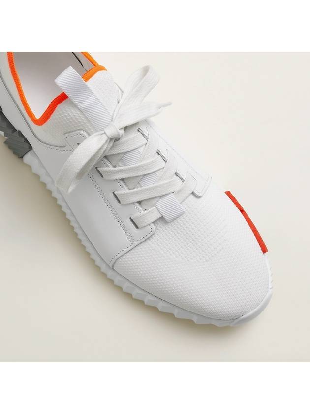 Depart Sneakers Knit Calfskin Blanc - HERMES - BALAAN 7