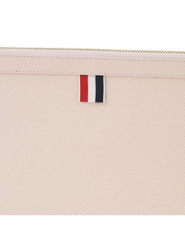 Diagonal Medium Document Case Clutch Bag Light Pink - THOM BROWNE - BALAAN 10