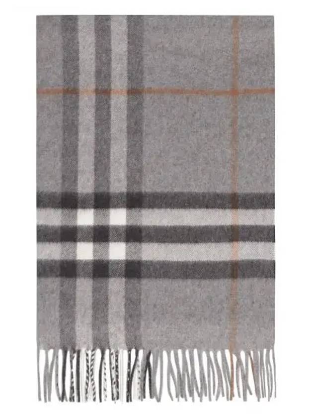 Giant Check Cashmere Scarf Grey - BURBERRY - BALAAN 2