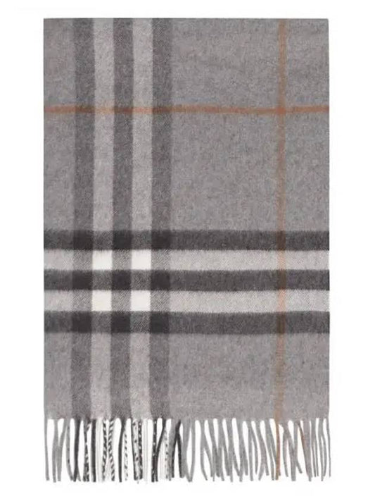 Giant Check Cashmere Scarf Grey - BURBERRY - BALAAN 2