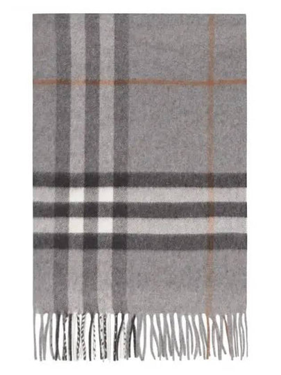 Giant Check Cashmere Scarf Grey - BURBERRY - BALAAN 2