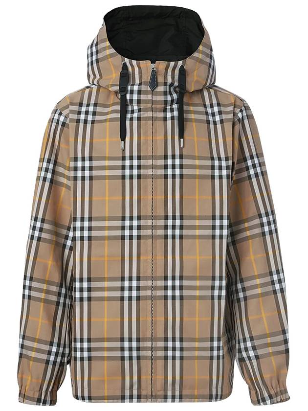 Vintage Check Reversible Hooded Jacket Beige - BURBERRY - BALAAN.