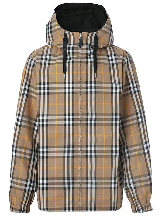 Vintage Check Reversible Hooded Jacket Beige - BURBERRY - BALAAN 2