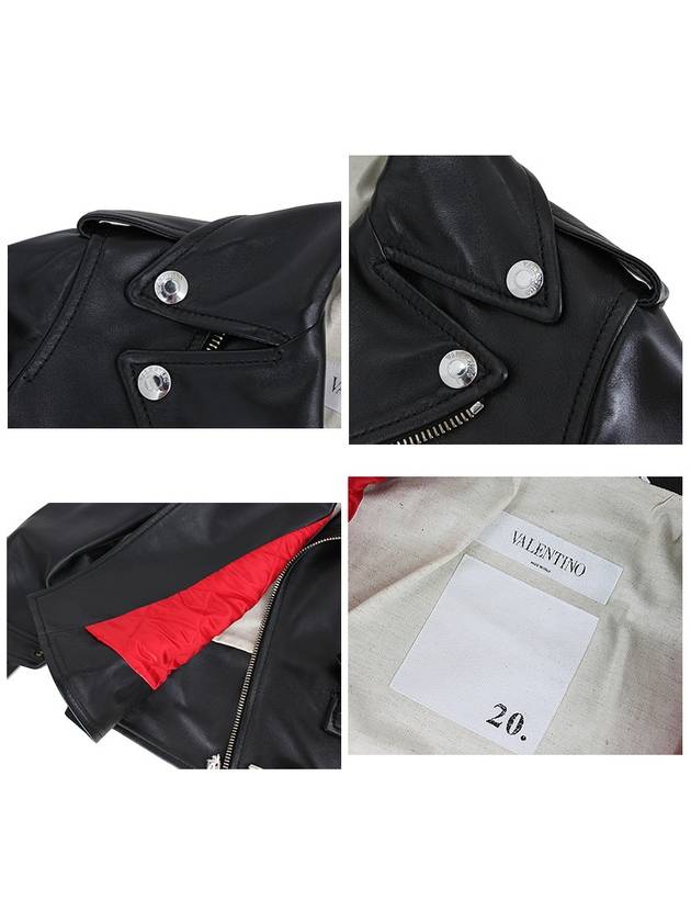 Lambskin Rockstud leather rider jacket PB3NA0ZP1YM N06 - VALENTINO - BALAAN 7