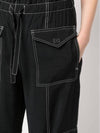 High Waist Cargo Track Pants Black - GANNI - BALAAN 5