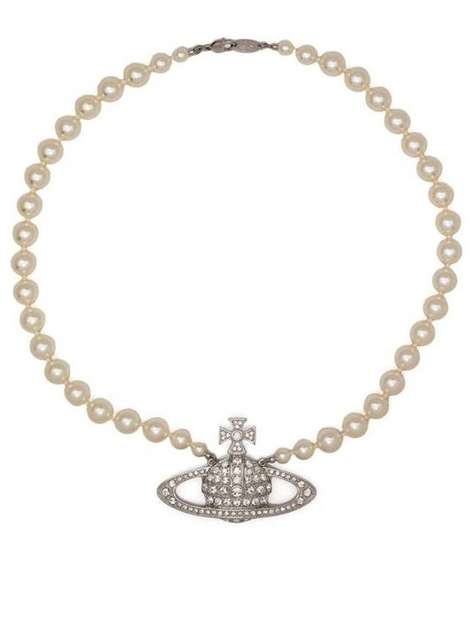 pearl necklace silver - VIVIENNE WESTWOOD - BALAAN.