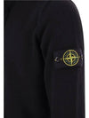 Lambswool Knit Cardigan Black - STONE ISLAND - BALAAN 7