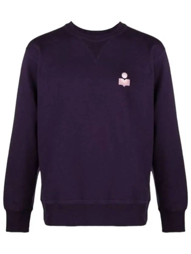 Mike Cotton Logo Sweatshirt Dark Plum Purple - ISABEL MARANT - BALAAN 3