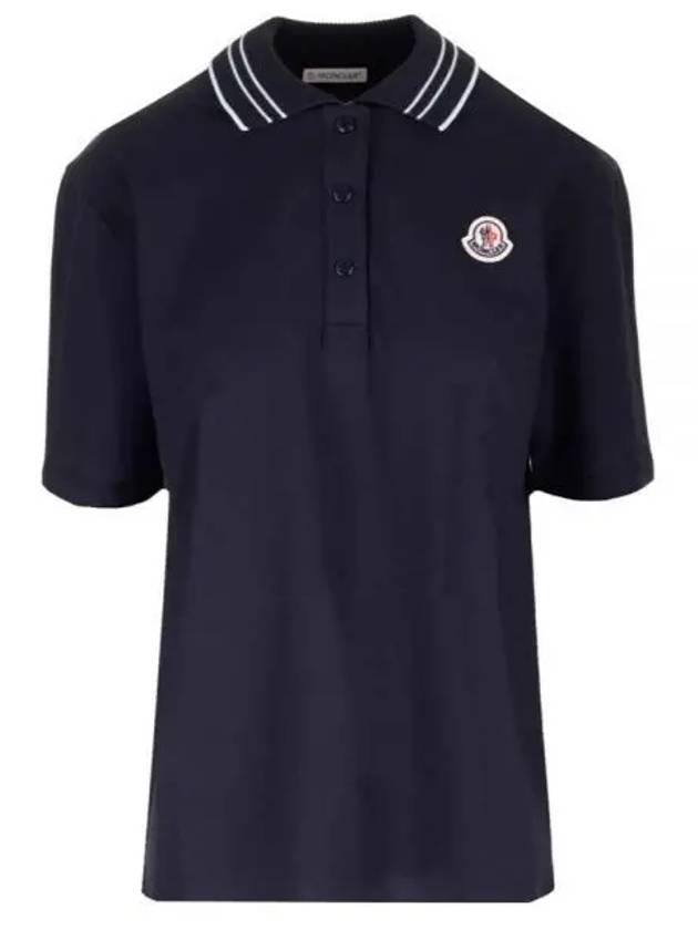 24 8A00003 84720 778 Logo Patch Short Sleeve Collar - MONCLER - BALAAN 1