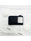 CC logo caviar black silver zipper card wallet AP3179 - CHANEL - BALAAN 5