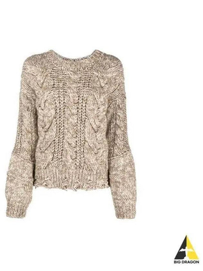 Women s Cable Jumper Knit Natural WP12 NAHELE BEI03 - IRO - BALAAN 2