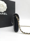 Classic chain card wallet mini bag caviar black gold AP0238 - CHANEL - BALAAN 4