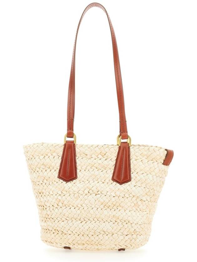 Panierm Straw Tote Bag Red Beige - MAX MARA - BALAAN 3