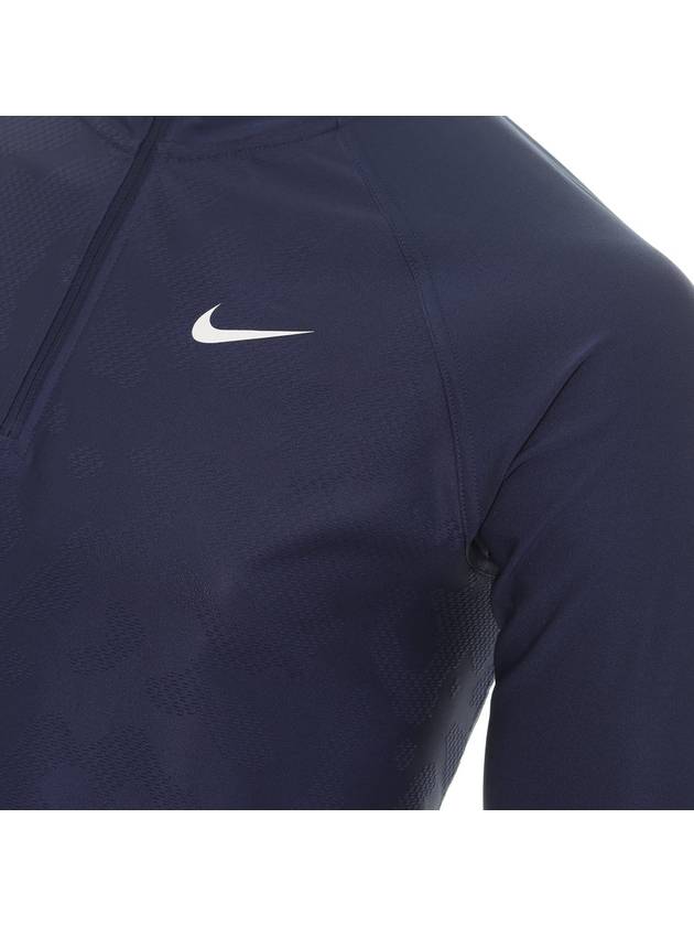 Golf Dri-Fit ADV Tour Half Zip Long Sleeve T-Shirt Navy - NIKE - BALAAN 4