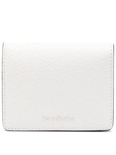 Logo Bifold Leather Card Wallet White - ACNE STUDIOS - BALAAN 1