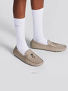 CD Diamond Grained Calfskin Loafers Beige - DIOR - BALAAN 4